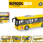 Žuti autobus sa svetlom i zvukom