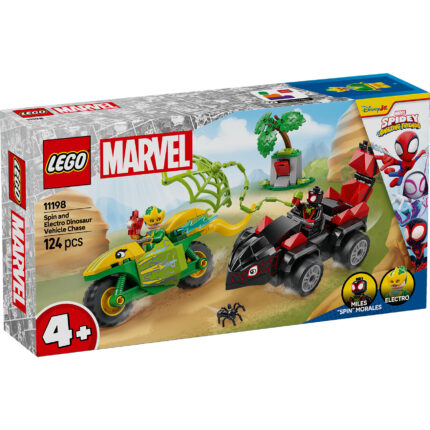 LEGO® Marvel 11198 Jurnjava Spina i Elektra dinosaur-vozilima