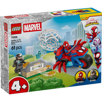 LEGO® Marvel 11206 Spajdi na svom motociklu protiv Nosoroga