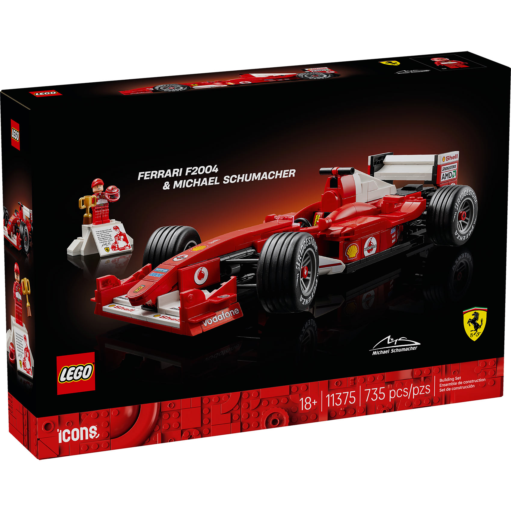 LEGO® Icons 11375 Ferrari F2004 i Mihael Šumaher LEGO® Icons 11375 Ferrari F2004 i Mihael Šumaher