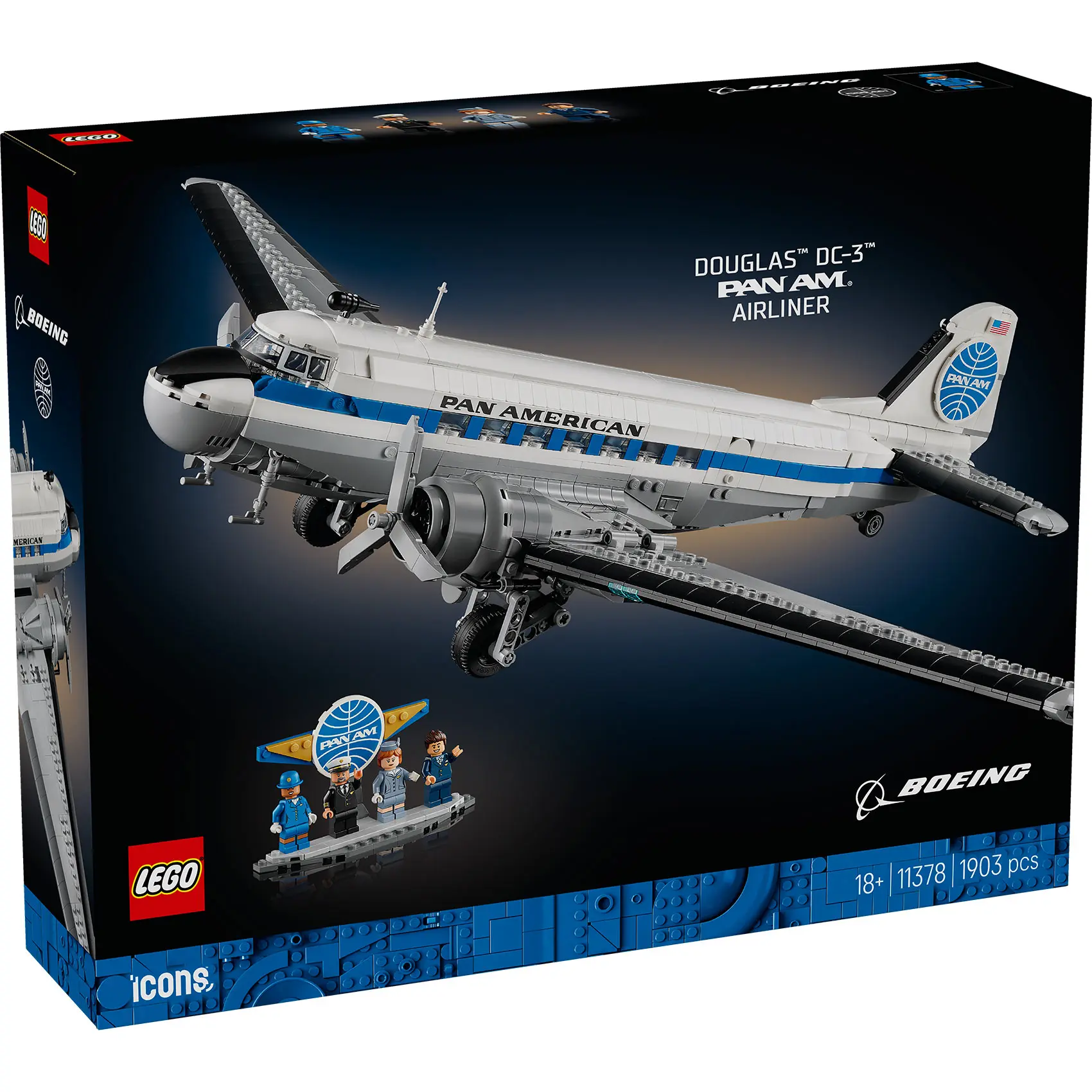 LEGO® Icons 11378 Douglas™ DC-3™ PAN AM® putnički avion LEGO® Icons 11378 Douglas™ DC-3™ PAN AM® putnički avion