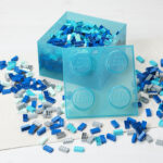 LEGO® kutija za odlaganje sa poklopcem (4): Svetlucavo svetlo plava
