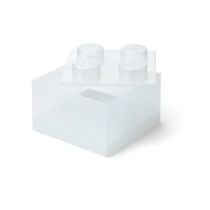 LEGO® kutija za odlaganje sa poklopcem (4): Svetlucavo prozirna