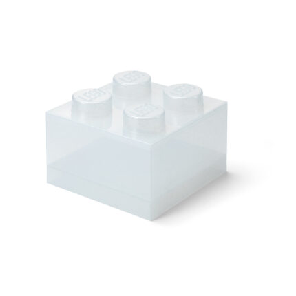 LEGO® kutija za odlaganje sa poklopcem (4): Svetlucavo prozirna