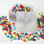 LEGO® kutija za odlaganje sa poklopcem (4): Svetlucavo prozirna