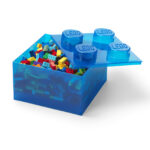 LEGO® kutija za odlaganje sa poklopcem (4): Svetlucavo plava