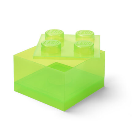 LEGO® kutija za odlaganje sa poklopcem (4): Svetlucavo svetlo zelena