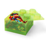 LEGO® kutija za odlaganje sa poklopcem (4): Svetlucavo svetlo zelena