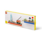 LEGO® polica sa podlogom za gradnju - crvena