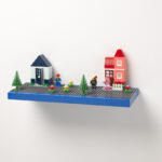 LEGO® polica sa podlogom za gradnju - plava