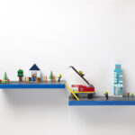 LEGO® polica sa podlogom za gradnju - plava