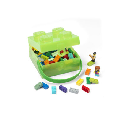 LEGO® kutija za užinu sa ručkom: Prozirno zelena