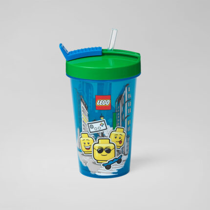 LEGO® čaša sa poklopcem i slamkom: Dečak