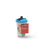 LEGO® Ninjago čaša sa poklopcem i slamkom: Prozirno plava