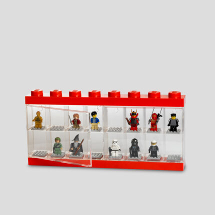LEGO® izložbena polica za 16 minifigura: Crvena