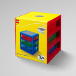 LEGO® polica sa 3 fioke i podlogom za gradnju - crvena