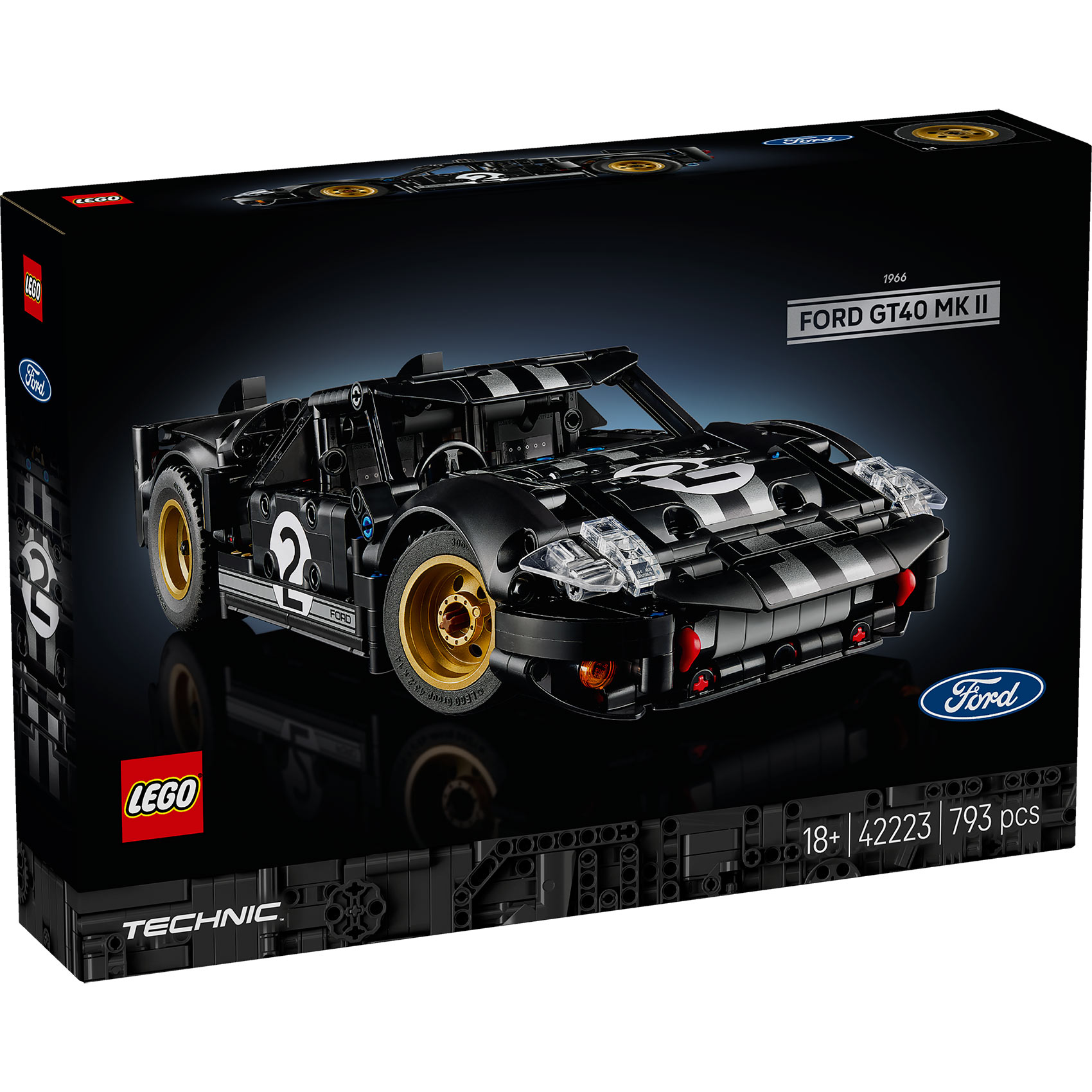 LEGO® Technic 42223 1966 Ford GT40 MKII trkački automobil LEGO® Technic 42223 1966 Ford GT40 MKII trkački automobil