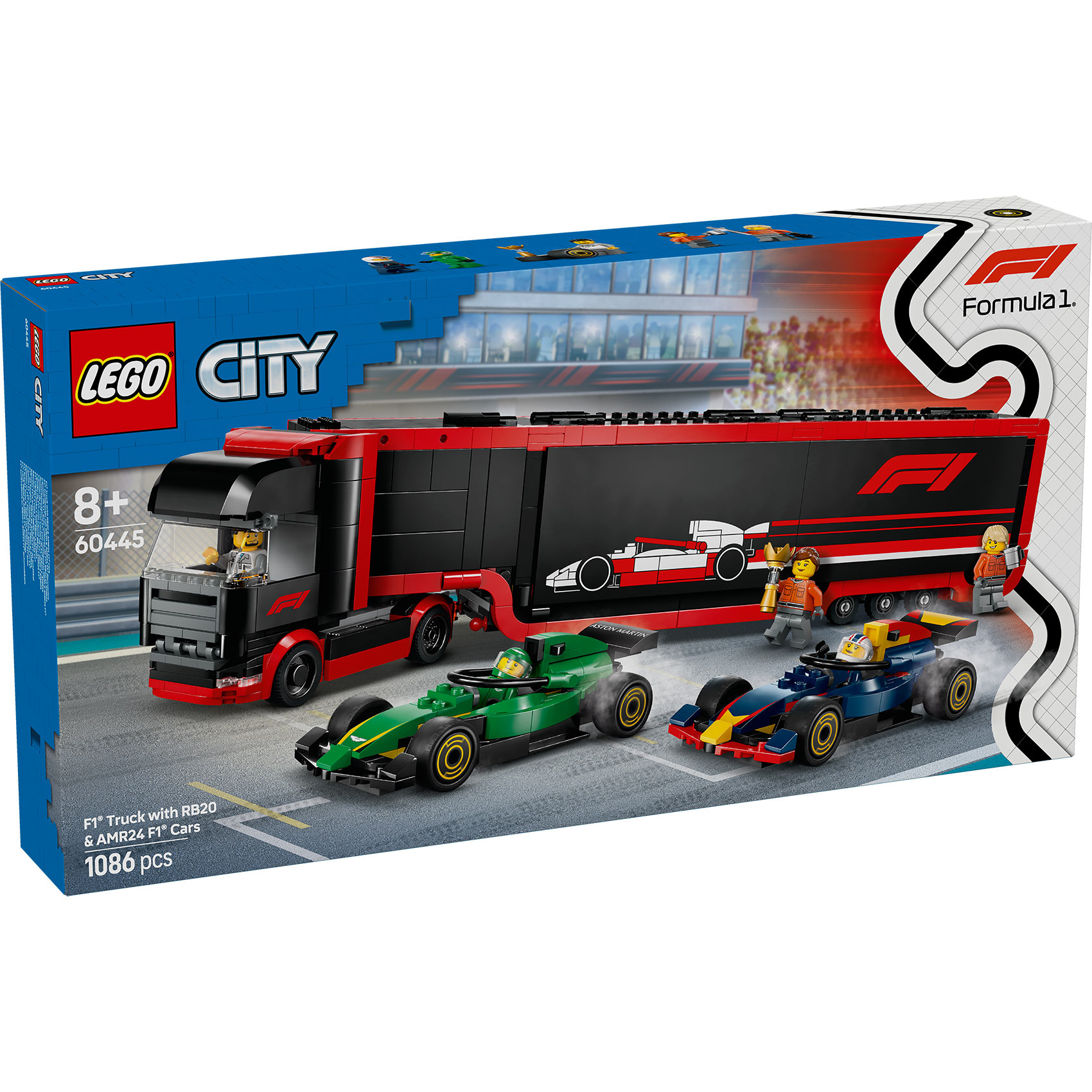 LEGO® City 60445 F1® kamion sa RB20 i AMR24 F1® formulama LEGO® City 60445 F1® kamion sa RB20 i AMR24 F1® formulama