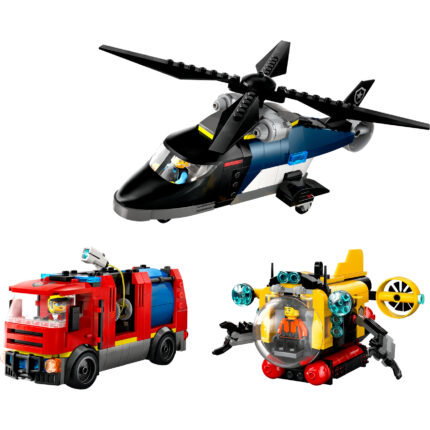 LEGO® City 60462 Remiks helikoptera, vatrogasnog vozila i podmornice