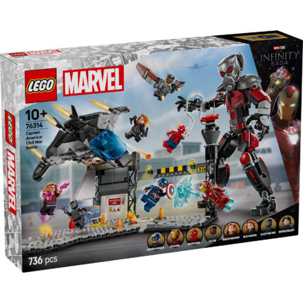 LEGO® Marvel 76314 Kapetan Amerika: Građanski rat – akciona bitka