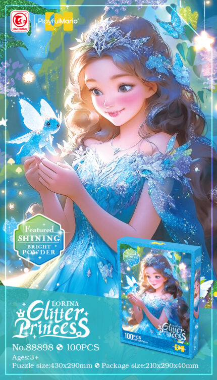 Puzzle svetlucave – princeza sa krilima – 100 delova