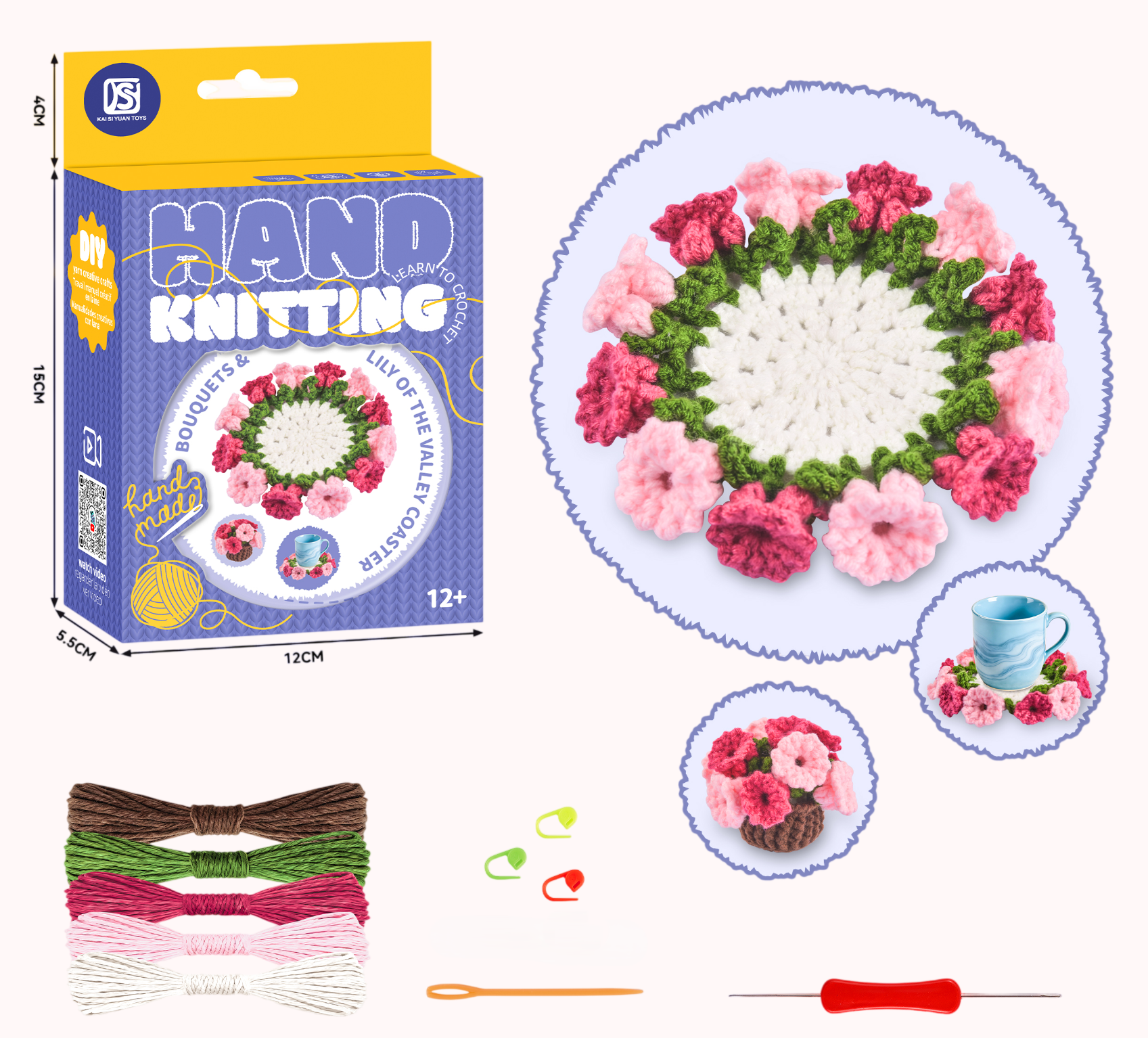 Set za heklanje – podmetač za čašu Set za heklanje – podmetač za čašu