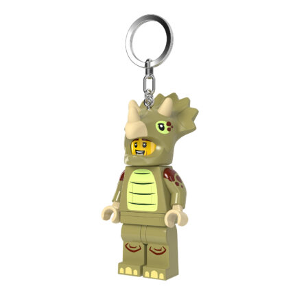 LEGO® Minifigure privezak za ključeve sa svetlom: Tip u kostimu triceratopsa